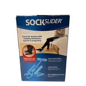 Sock Slider As Seen On TV Easy On & Off Helper Sock Aid / Shoe Horn Made in USA